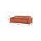 Homeroots 100" Camel Top Grain Leather Reclining Metal USB Sofa 720362 - alternate 7