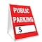 Signmission Public Parking With Price, 24 Inch x 18 Inch A-frame Yard Sign, Plastic Sign SBC-1824-Public Parking With Price - alternate 1