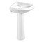 Kingston Brass 27" Ceramic Corner Pedestal Sink, Single Hole, Glossy White VPB2710 - alternate 1