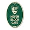 Signmission National Park Service - Permit Parking Only, 12 In X 18 In Architectural Oval, Heavy Gauge Aluminum A-OV-G-1218-23863 - alternate 1