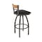 Holland Bar Stool Co Revelle 36in Swivel Extra Tall Bar Stool with Bronze Finish, Medium Back and Black Vinyl Seat 881 - alternate 5