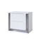 Homeroots 25" White Solid and Manufactured Wood Lighted Two Drawer Nightstand 564662 - alternate 11