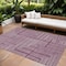 Homeroots 8' X 10' Eggplant And Ivory Geometric Washable Indoor Outdoor Area Rug 600813 - alternate 1