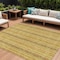 Homeroots 8' X 10' Gold And Copper Striped Washable Indoor Outdoor Area Rug 615058 - alternate 8
