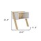 Homeroots 24" Gray Wood Nightstand 543661 - alternate 4