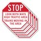 Signmission Stop Look Both Ways High Traffic Ar, 10 inch X 10 inch, Aluminum Metal Signs, 5PK OC-A-5Pack-10-212 - alternate 1