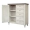 Homeroots 55" Gray and Ivory Solid Wood Five Drawer Gentlemans Chest 524570 - alternate 5