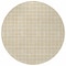 Homeroots 8' Gold And Ivory Round Geometric Washable Indoor Outdoor Area Rug 614745 - alternate 7