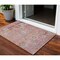 Homeroots 3' X 5' Pink Gray And Gold Floral Washable Indoor Outdoor Area Rug 604084 - alternate 1