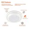 Cooper Lighting Halo HLS Surface Light, 132 mA, 120 V, 16 W, LED Lamp, 900 Lumens, 5000 K Color Temp HLS6099501EWH-6BP - alternate 5