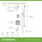 Symmons Oak HydroMersion Double Handle Tub and Shower Trim Kit with Hand Spray (Valve Not Included) 5696STN15TRM - alternate 3