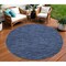 Homeroots 10' Navy Blue And Denim Blue Round Indoor Outdoor Area Rug 545484 - alternate 8