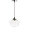 Jonathan Y Kurtz 9.5" Adjustable Drop Metal/Glass LED Pendant, Chrome JYL3517B - alternate 9