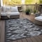 Homeroots 3' X 5' Black Charcoal And Silver Southwestern Washable Indoor Outdoor Area Rug 587800 - alternate 5