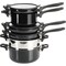 Kenmore Elite Grayson 9 Piece Nonstick Aluminum Stackable Cookware Set in Black 82912.09 - alternate 1