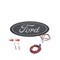 Putco Emblems, Licensed FORD Logo; Grille; White; Matte Black; IP69K Rated; Oval Shape; With Plug And 92804 - alternate 1