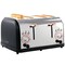 Megachef 4 Slice Wide Slot Toaster with Variable Browning in Black and Rose Gold MG-TS-3500B - alternate 1