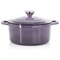 Megachef 2.7 Quart Round Enameled Cast Iron Casserole in Gradient Purple 750124510M - alternate 5