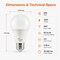 Euri Lighting A19 LED Bulbs, 9W, 810 lm, 60W Eq., 5000K, E26, CEC, UL, 2PK EA19-9W5050CEC-2 - alternate 7