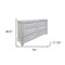 Homeroots 70" Antiqued White Solid Wood Six Drawer Double Dresser 524548 - alternate 4