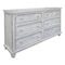 Homeroots 70" Antiqued White Solid Wood Six Drawer Double Dresser 524548 - alternate 1