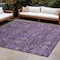 Homeroots 8' X 10' Purple and Green Floral Washable Non Skid Indoor Outdoor Area Rug 564362 - alternate 1