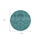 Homeroots 8' Teal Blue And Aqua Round Floral Washable Indoor Outdoor Area Rug 588914 - alternate 8