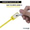 Kable Kontrol Write On Zip Tie Tags, 6in L, 40 Lbs Strength, 1-3/8in x 5/8in Flag Size, 100Pcs, Yellow, 100PK CTWO-NF-6-40-YW - alternate 5