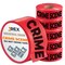 Jrex Safety Crime Scene Do Not Cross Tape Roll - 3 Mil - 1000 Ft x 3 Inch Wide Each - Red, 6PK PCST-JR-RED-3M-6PK - alternate 1