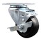 Service Caster 3 Inch Hard Rubber Wheel Swivel Top Plate Caster with Brake SCC-20S314-HRS-TLB-TP2 - alternate 1