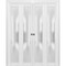 Sartodoors Sliding Closet Double Bi-fold Doors Planum 2102 White Solid Core Modern Interior PLANUM2102DBF-WS-72 x 96 (4* 18x96) - alternate 1
