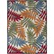 Homeroots 12' X 15' Ivory Blue And Orange Indoor Outdoor Area Rug 521657 - alternate 1