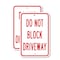 Signmission Do Not Block Driveway, 12'' X 18'' 2 Signs, Heavy Gauge Aluminum, 2PK A-1218-2PACK-2630 - alternate 1