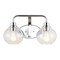 Jonathan Y Sandrine 17.5 in. 2-Light Iron/Seeded Glass Cottage Rustic LED Vanity Light, Chrome JYL7527B - alternate 1