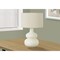 Homeroots 25" Cream Ceramic Gourd Table Lamp With Cream Drum Shade 545797 - alternate 5