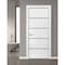 Sartodoors Modern Solid Interior Door with Handle, Planum 0015 White Silk and Aluminum Strips, Single Regural PLANUM0015ID-WS-42 - alternate 1
