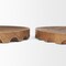 Homeroots Set of Two Natural Light Brown Round Wood Handmade Serving Trays 609085 - alternate 7