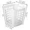 Basicwise Flexible Plastic Laundry Basket - Square Storage Hamper with Side Handles for Easy Carrying QI003857.L.WT - alternate 10