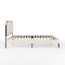 Martha Stewart Jett Queen Size Solid Wood Platform Bed w/Upholstered Base/Inset Paneled Headboard, Dark Brwn/Beige MG-0900271F-Q-DKBRN-BG-MS - alternate 6