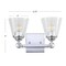 Jonathan Y Marion 12.75" 2-Light Hurricane Metal/Seeded Glass LED Vanity Light, Chrome JYL7433A - alternate 9