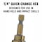 Drill America No 3 HSS Black & Gold Quick Change Hex Shank Step Drill Bit (1/4" - 3/4" by 1/16") STE3HEX - alternate 6