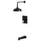 Kingston Brass Single-Handle Pressure Balanced Tub and Shower Faucet, Matte Black KB6340PL - alternate 1