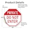 Signmission Private Do Not Enter, 10 Inch X 10 Inch, Vinyl Decal OC-D-10-137 - alternate 3