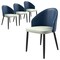 Leisuremod Paradiso Collection Modern Dining Seat in Blue with White Seat, 4PK PC50BUW4 - alternate 1