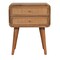 Homeroots 22" Beige Solid Wood Two Drawer Nightstand 651516 - alternate 1