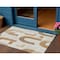 Homeroots 3' X 5' Ivory Khaki And Beige Geometric Washable Indoor Outdoor Area Rug 618100 - alternate 1