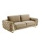 Homeroots 90" Cream Italian Leather Solid Wood Sofa 720448 - alternate 6