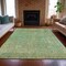 Homeroots 9' X 12' Green And Ivory Abstract Washable Indoor Outdoor Area Rug 631069 - alternate 5
