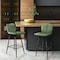 Elama 2 Piece Faux Leather Bar Chair in Green with Metal Legs ELM-799-37B-GRN - alternate 5