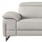 Homeroots 87" Light Gray Italian Leather Sofa With Silver Legs 329684 - alternate 8